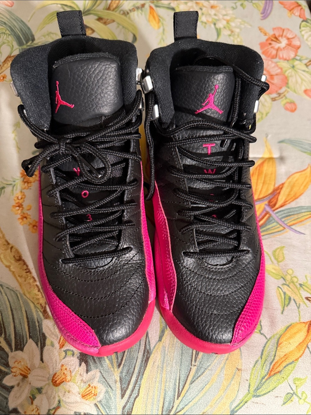 Jordan Women’s Sneakers in Black and Hot Pink
